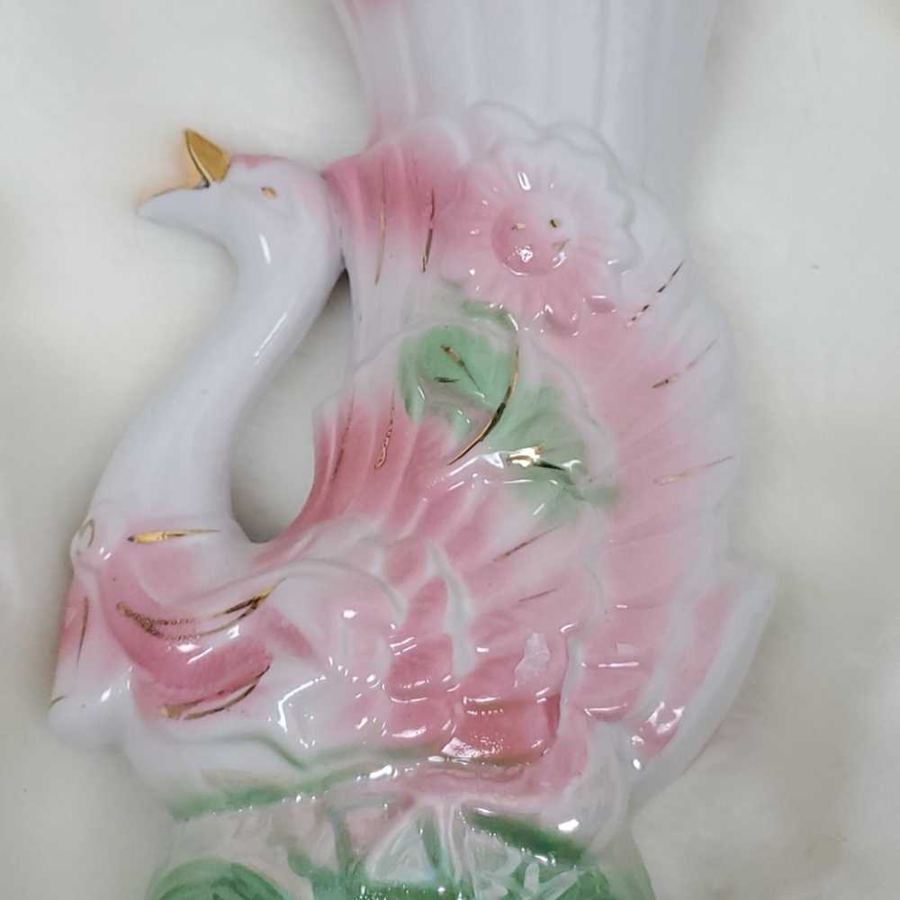 Vintage Majolica vase duck planter ceramic - Picture 7 of 8